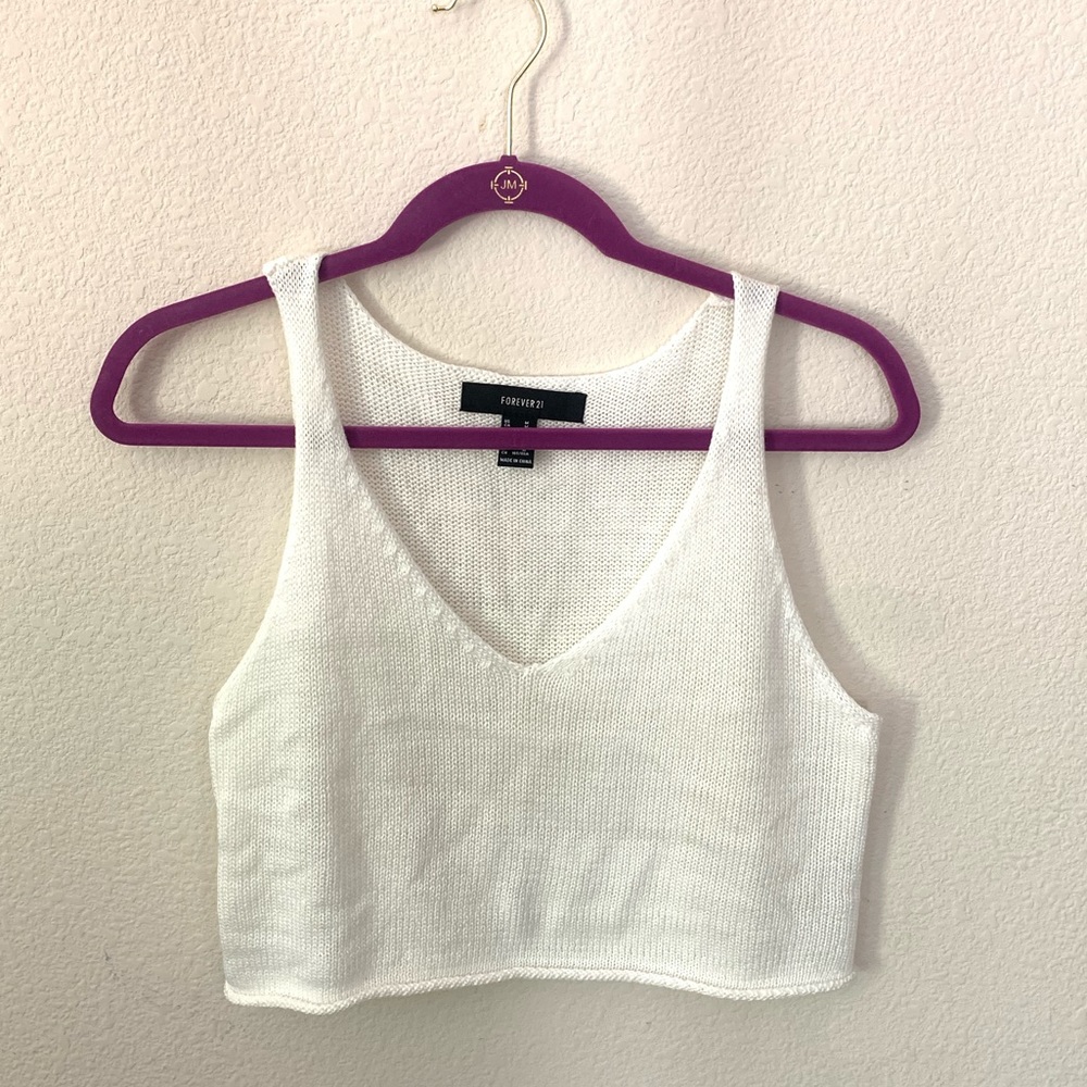 White crop top